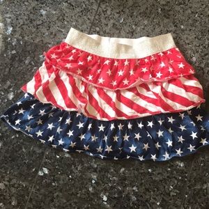 1 Red White and Blue Starry Skort. Size M, 7-8